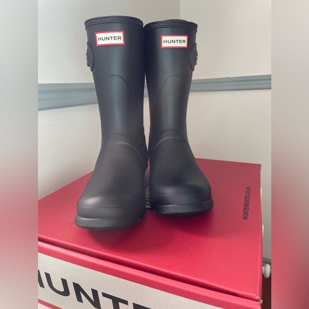 Hunter original short boot woman’s 10 black